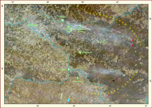 Fires Moscow suburbs on October, 13th, 2005 (479 K)