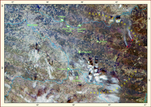 Fires Moscow suburbs on October, 1st, 2005 (430 K)