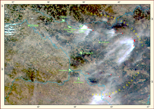 Fires Moscow suburbs on October, 9th, 2005 (509 K)